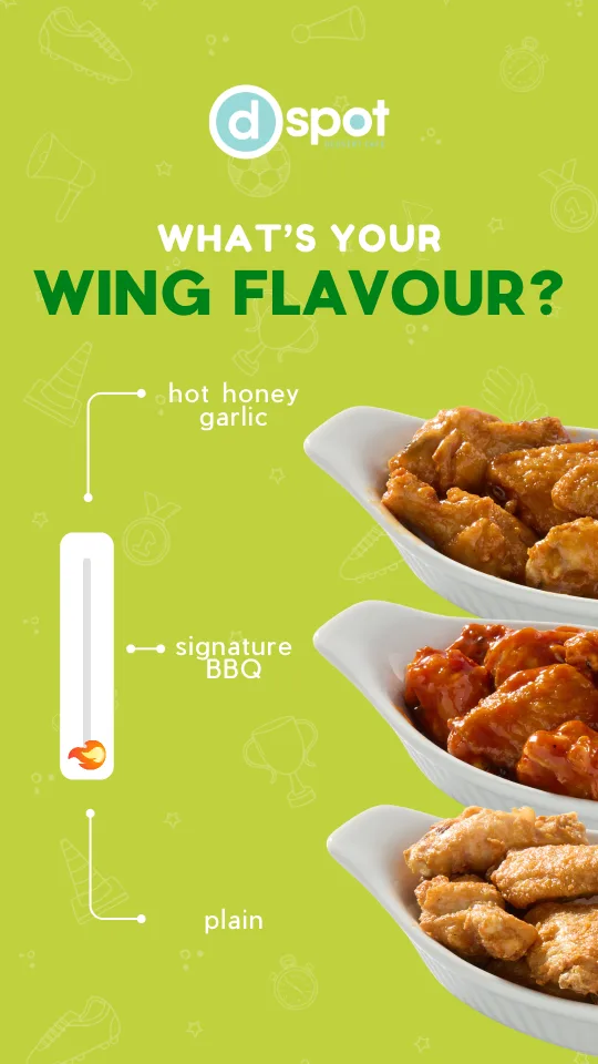 Wing flavour slider — Big Game Bites story creative