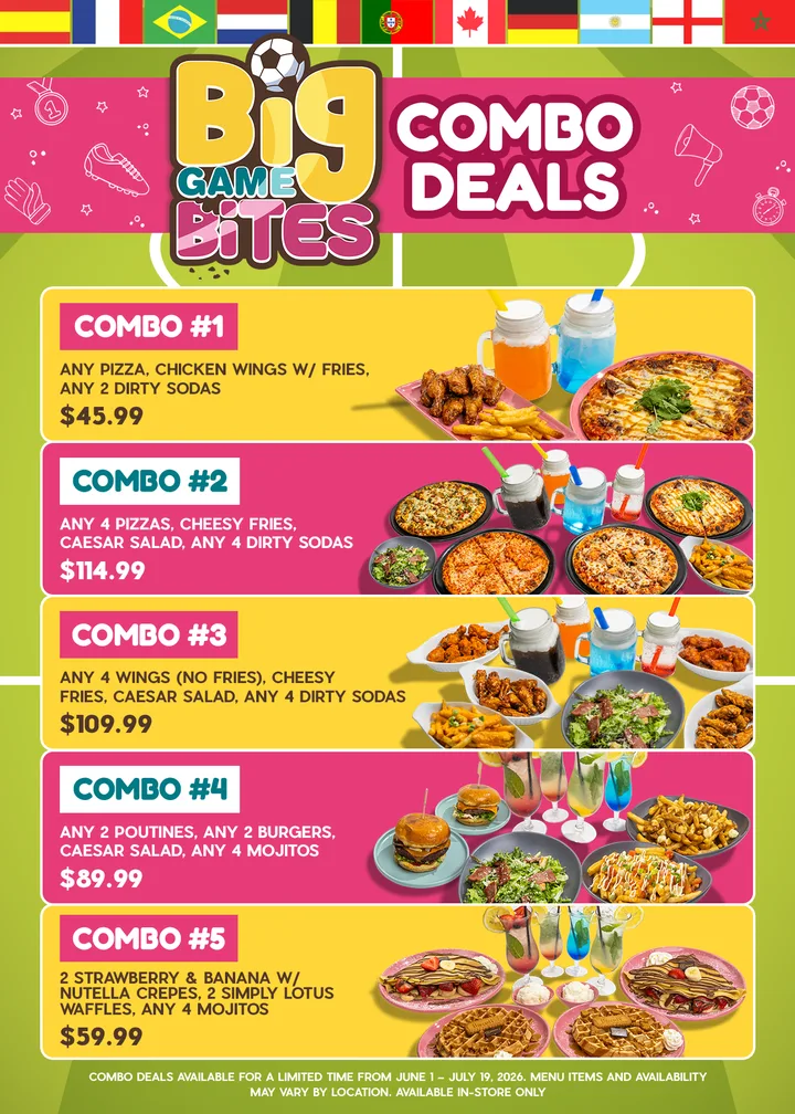 Combo Deals tent card — Big Game Bites in-store collateral